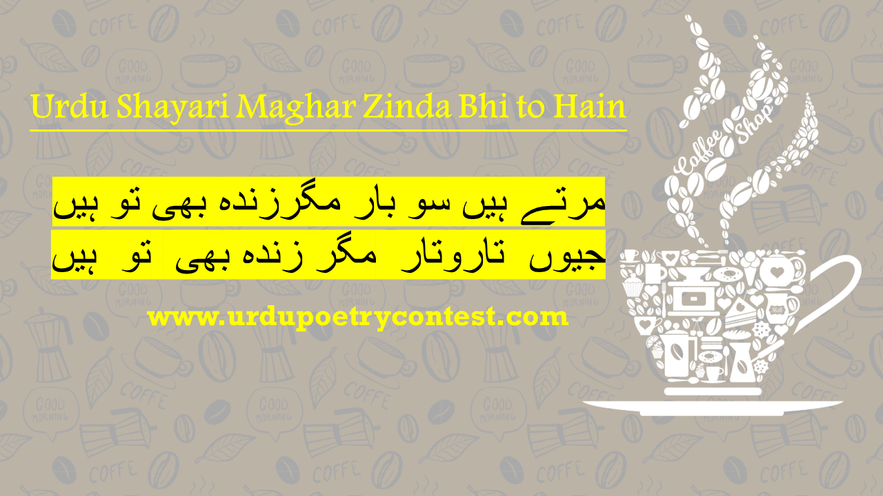 You are currently viewing Urdu Shayari Maghar Zinda Bhi to Hain