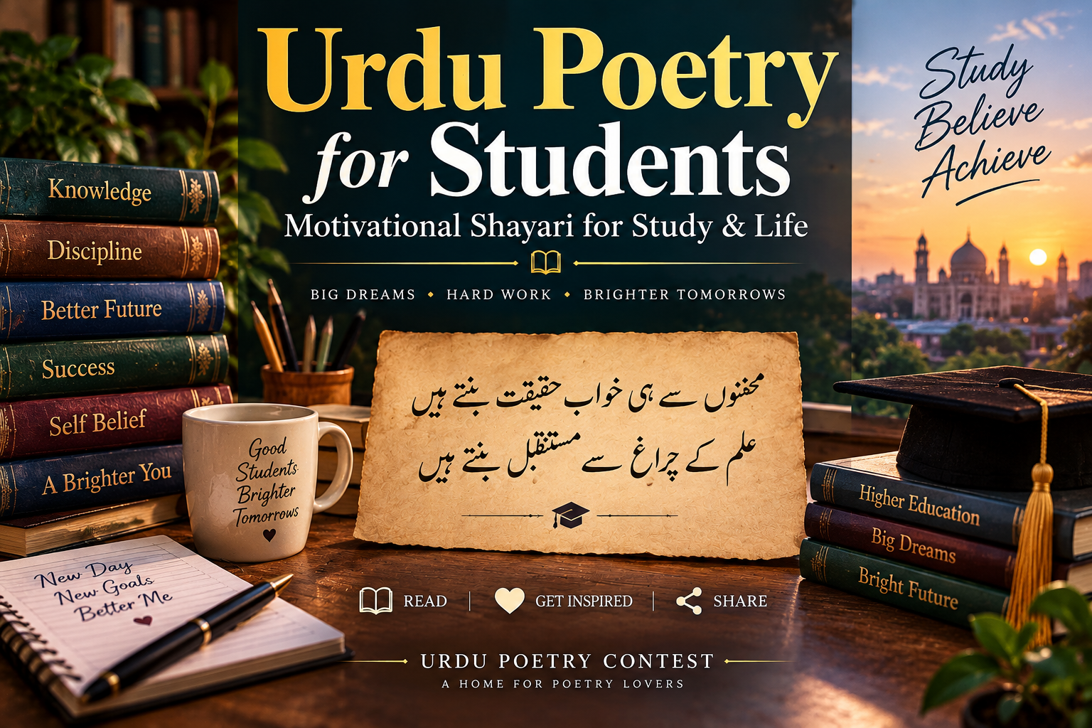 Read more about the article Urdu Poetry for Students – Motivational Shayari for Study & Life